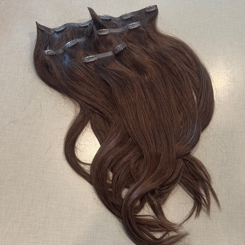 BELLAMI Clip-In Extensions - Dark Brown- 21 inches
